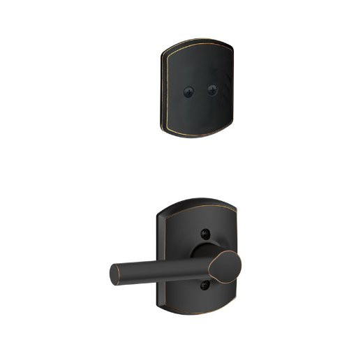 SCHLAGE F94BRW716GRW Lock Company GREENWICH Deco Rose Dummy Handleset Trim
