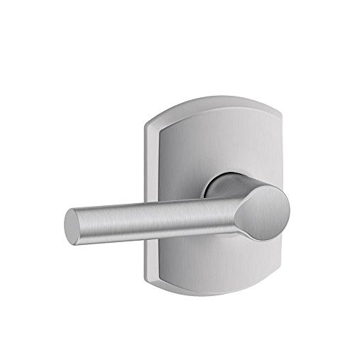 SCHLAGE F10BRW626GRW F10 BRW 626 GRW F10 BRW 626 GRW Greenwich Collection Broadway Hall and Closet Passage Lever, Satin Chrome