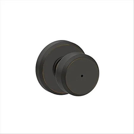 SCHLAGE F40BWE716GSN F40 Bowery With Greyson Rose Privacy Lock with 16080 Latch 10027 Strike Aged Bronze Finish