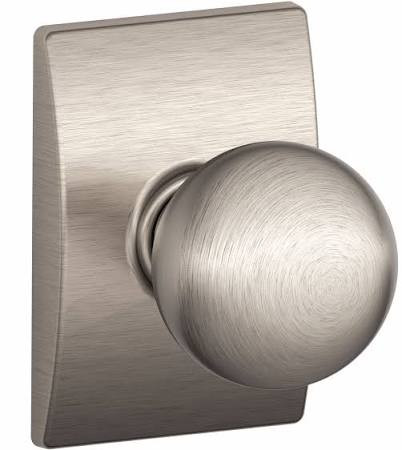 SCHLAGE F10ORB619  Orbit Passage Knob, Satin Nickel