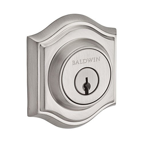 Baldwin SCTAD150 .6L.DS.CKY.KD Traditional Arch Single Cylinder Deadbolt, Satin Nickel