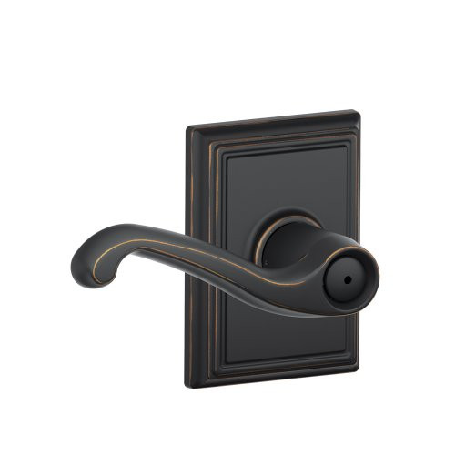 SCHLAGE F40FLA716ADD  Addison Collection Flair Privacy Lever, Aged Bronze