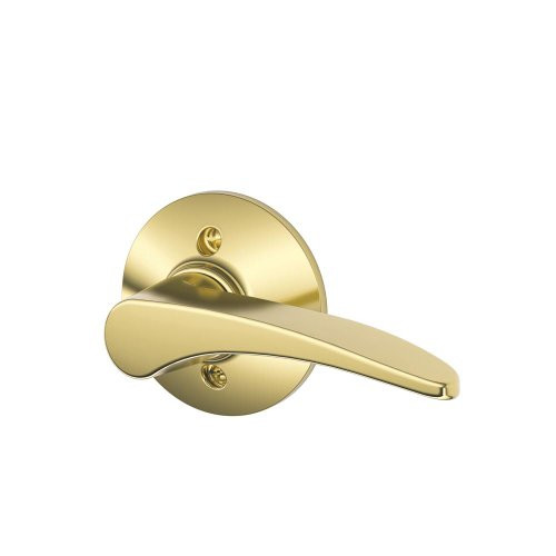 SCHLAGE F170MNH605RH  Manhattan Right Hand Dummy Lever, Bright Brass