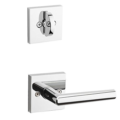 KWIKSET 966MILSQT-26  Milan Square Interior Single Cylinder Handleset Trim Bright Chrome Finish
