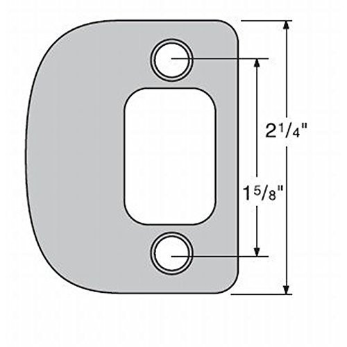KWIKSET 85303-15A  Radius Corner Deadbolt Full Lip Strike Antique Nickel Finish