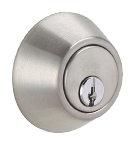 SCHLAGE JD60630 Dexter by  Single-Cylinder Deadbolt, Satin Stainless Steel