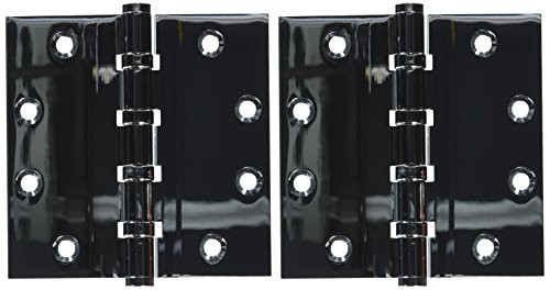 Deltana DSB45B26  4.5 x 4.5 in. Square Ball Bearings Hinges, Bright Chrome - Solid Brass - 30 Case - Pack of 2