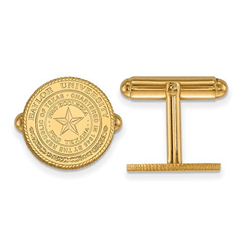 LogoArt GP040BU Baylor Crest Cuff Links (Gold Plated)
