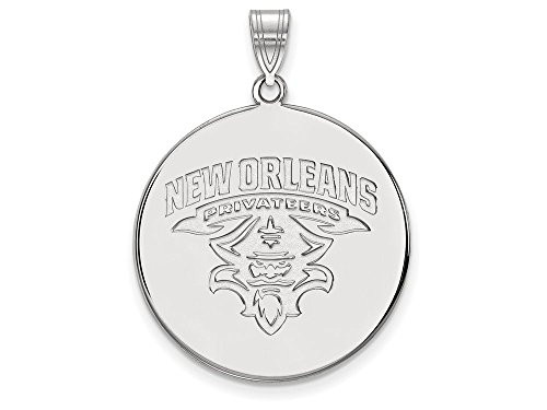 LogoArt SS022UNO Sterling Silver LogoArt University of New Orleans XL Disc Pendant