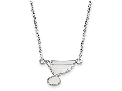 LogoArt SS013BLE-18 St. Louis Blues Small (1/2 Inch) Pendant w/ Necklace (Sterling Silver).