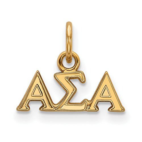 LogoArt GP001SSS Sterling Silver w/GP Sigma Sigma Sigma XS Pendant.