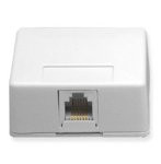 ICC IC625SB6-WH Biscuit Jack Surface Mount 6P6C White-2pack.