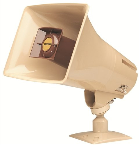 Valcom V-1030C ONE-WAY, 5 WATT AMPLIFIED HORN, BEIGE.