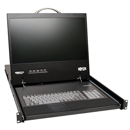 Tripp Lite B070-008-19 8-Port Cat5 1U Rack-Mount 1+1 User Console KVM Switch with 19-in. LCD and IP Remote Access (-IP).