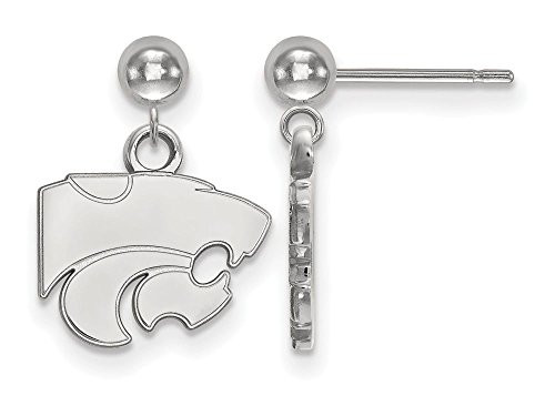 LogoArt SS010KSU Sterling Silver LogoArt Kansas State University Earrings Dangle Ball