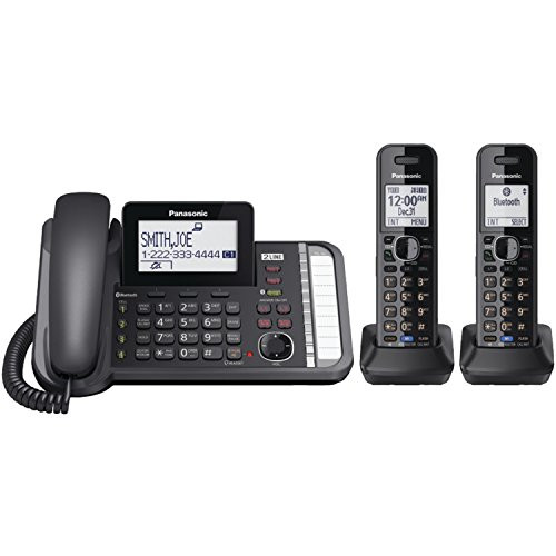 Broan KX-TG9582B PANASONIC 2-Line Cordless Phone with 3-Way Conferencing, Call Blocking and Answering Machine