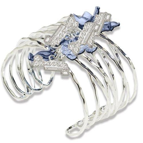 Logo Art BRA074BR Atlanta Braves ATLANTA BRAVES CELEBRATION CUFF BRACELET