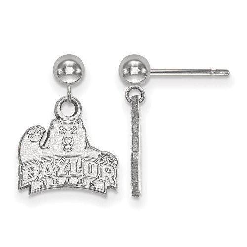 LogoArt SS009BU Baylor Earrings Dangle Ball (Sterling Silver)