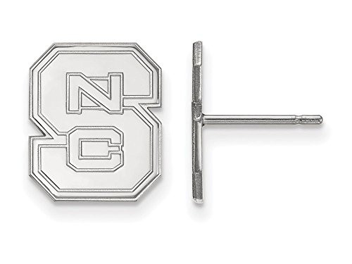 LogoArt SS009NCS NC State Small (1/2 Inch) Post Earrings (Sterling Silver)