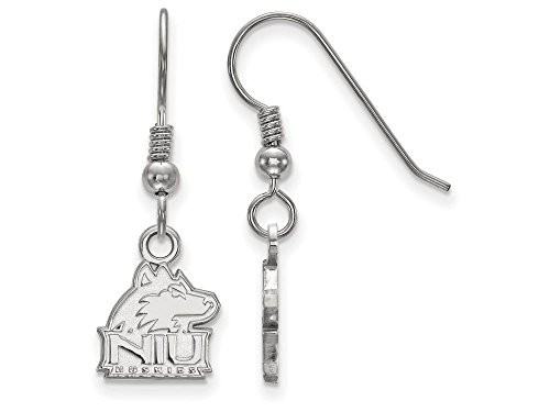 LogoArt SS005NIU Northern Illinois Extra Small (3/8 Inch) Dangle Earrings (Sterling Sliver)