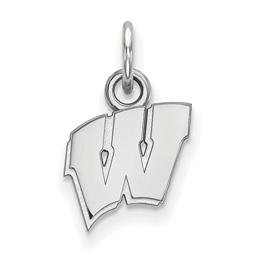 LogoArt SS001UWI Sterling Silver LogoArt University of Wisconsin XS Pendant
