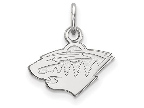 LogoArt SS001WIL Sterling Silver NHL LogoArt Minnesota Wild XS Pendant