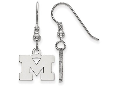 LogoArt SS006UM Michigan Extra Small (3/8 Inch) Dangle Earrings Wire (Sterling Silver)