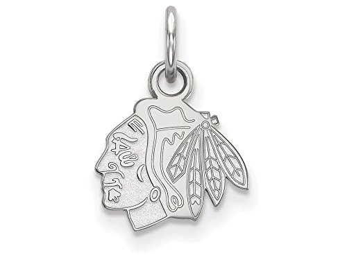 LogoArt SS001BLA Sterling Silver NHL LogoArt Chicago Blackhawks XS Pendant
