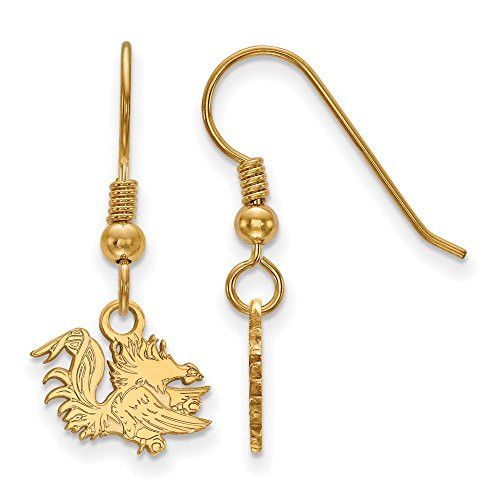 LogoArt GP047USO South Carolina Extra Small (3/8 Inch) Dangle Earrings Wire (Gold Plated)