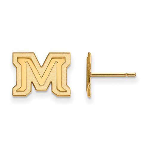LogoArt GP030MTU Montana State Extra Small (3/8 Inch) Post Earrings (Gold Plated)
