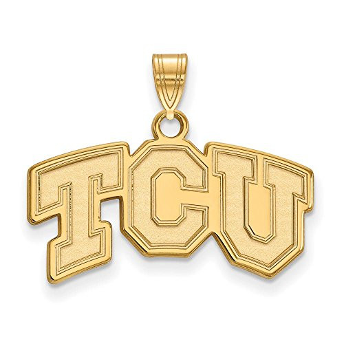 LogoArt GP002TCU Sterling Silver w/GP LogoArt Texas Christian Univ