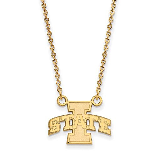 LogoArt GP006IAS-18 Sterling Silver w/GP LogoArt Iowa State Universit