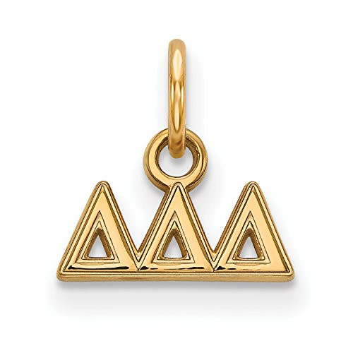 LogoArt GP001DDD Sterling Silver w/GP Delta Delta Delta XS Pendant