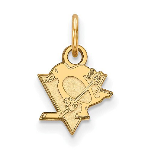 LogoArt GP001PEN Sterling Silver w/GP NHL LogoArt Pittsburgh Pengu