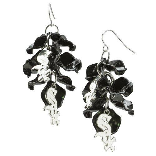 Logo Art WHI074ERD Chicago White Sox CHICAGO WHITE SOX CELEBRATION DANGLE EARRINGS
