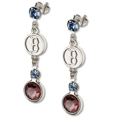 Logo Art RSO065ER-CR Boston Red Sox BOSTON RED SOX CRYSTAL LOGO PAIR OF EARRINGS