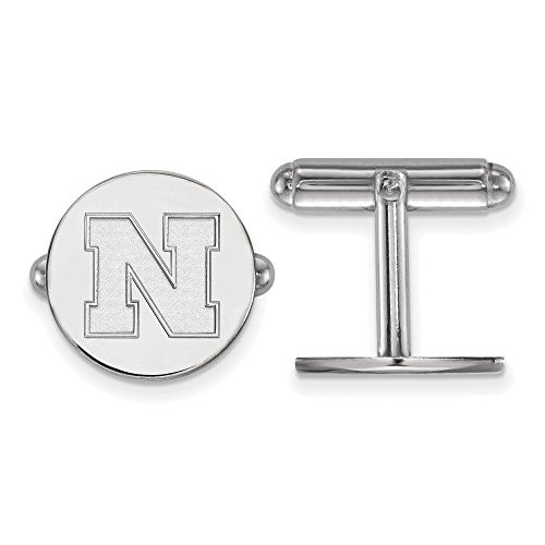 LogoArt SS086UNE Nebraska Cuff Links (Sterling Silver)