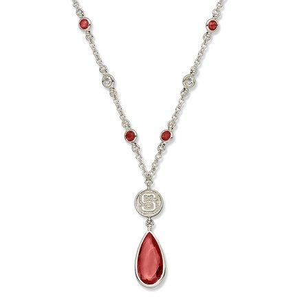 Logo Art NCS065N-CR North Carolina State University NORTH CAROLINA STATE UNIV CRYSTAL LOGO NECKLACE