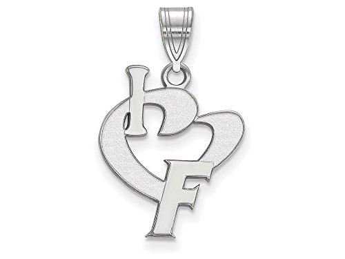 LogoArt SS068UFL Sterling Silver LogoArt University of Florida Large I Love Logo Pendant