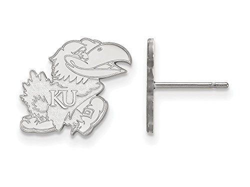 LogoArt SS056UKS Sterling Silver LogoArt University of Kansas Small Post Earrings