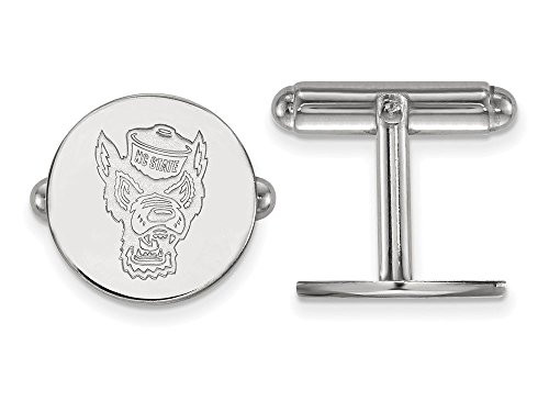 LogoArt SS053NCS Sterling Silver LogoArt North Carolina State University Cuff Link