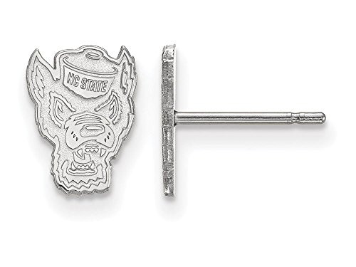 LogoArt SS050NCS Sterling Silver LogoArt North Carolina State University XS Post Earrings