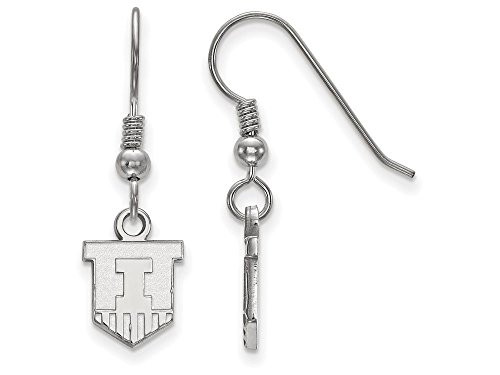 LogoArt SS047UIL Illinois Extra Small (3/8 Inch) Dangle Earrings Wire (Sterling Silver).