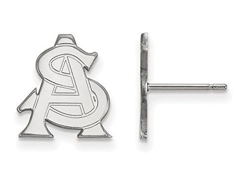 LogoArt SS031AZS Sterling Silver LogoArt Arizona State University Small Post Earrings