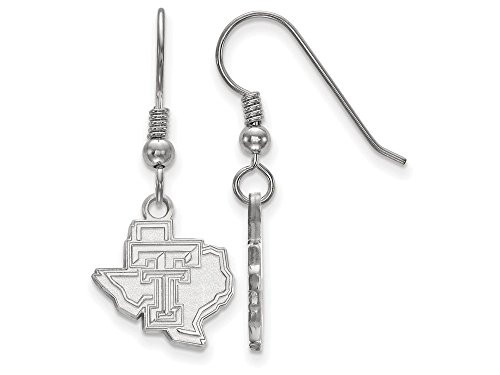 LogoArt SS048TXT Texas Tech Small (1/2 Inch) Dangle Earrings Wire (Sterling Silver).