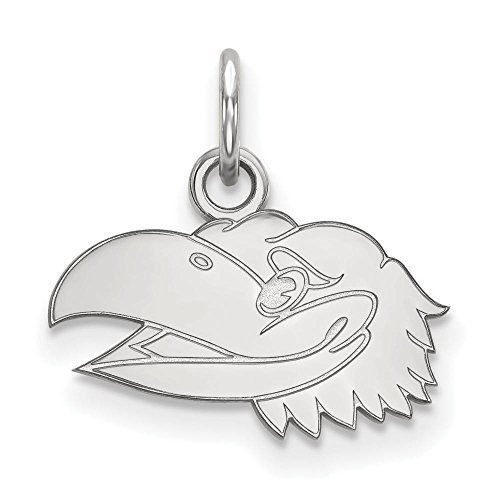 LogoArt SS039UKS NCAA Kansas Jayhawks 3/8 XS Jayhawk Head Pendant, One Size