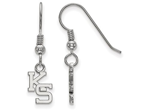 LogoArt SS048KSU Kansas State Extra Small (3/8 Inch) Dangle Earrings Wire (Sterling Silver).