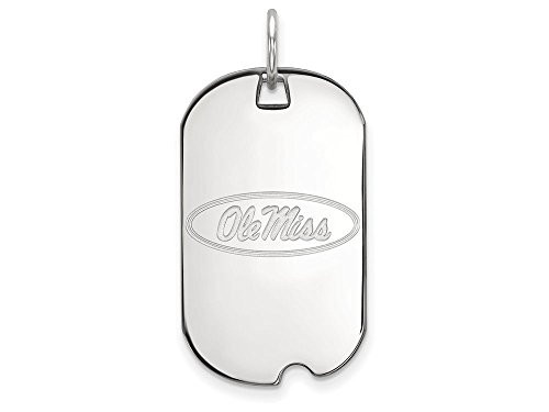 LogoArt SS027UMS Sterling Silver LogoArt University of Mississippi Small Dog Tag