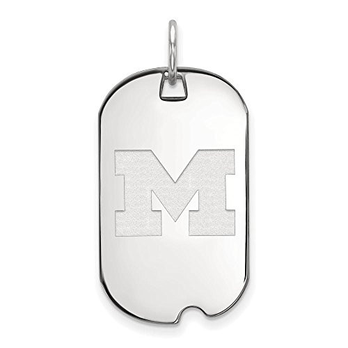 LogoArt SS026UM NCAA Michigan Wolverines 1/2 Small Dog Tag, One Size.