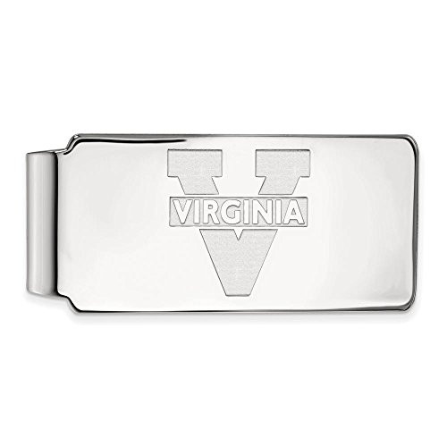 LogoArt SS025UVA Sterling Silver LogoArt University of Virginia Money Clip